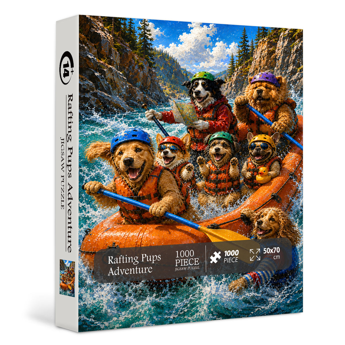 Rafting Pups Adventure Jigsaw Puzzle 1000 Pieces