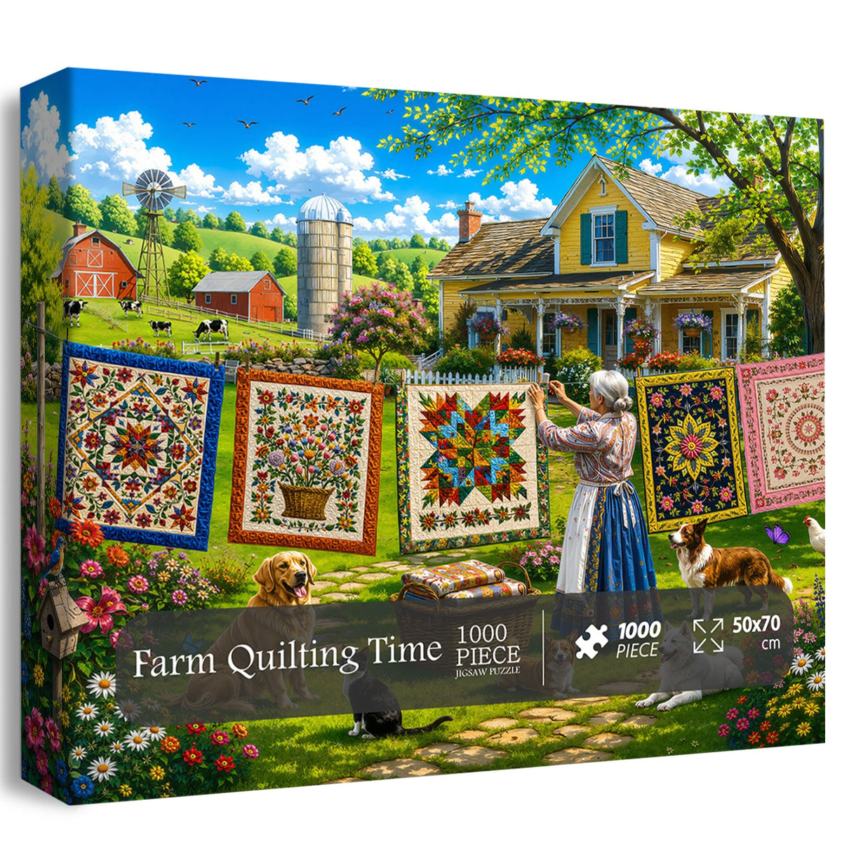 Puzzle Farm Quilting Time 1000 pezzi