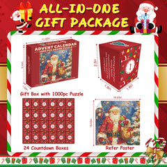 Santa's Delight Advent Calendar Jigsaw Puzzle 1000 Pieces