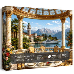 Puzzle con terrazza di lusso mediterranea, 1000 pezzi