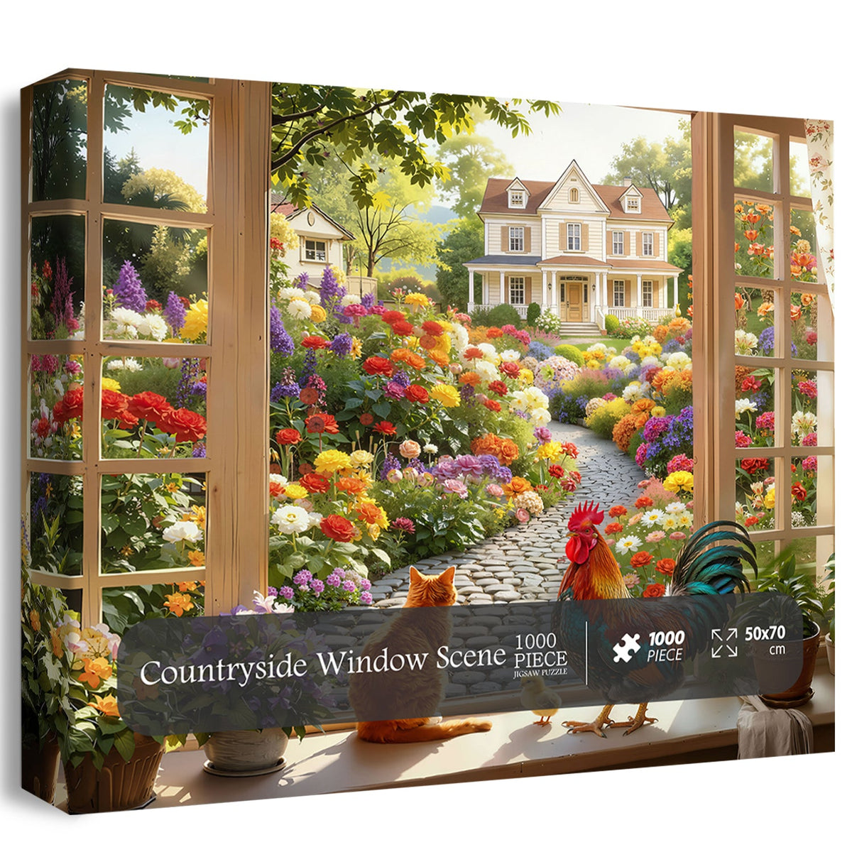 Countryside Window Scene Jigsaw Puzzle 1000 Pieces