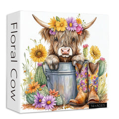 Floral Cow Jigsaw Puzzle 1000 Pieces