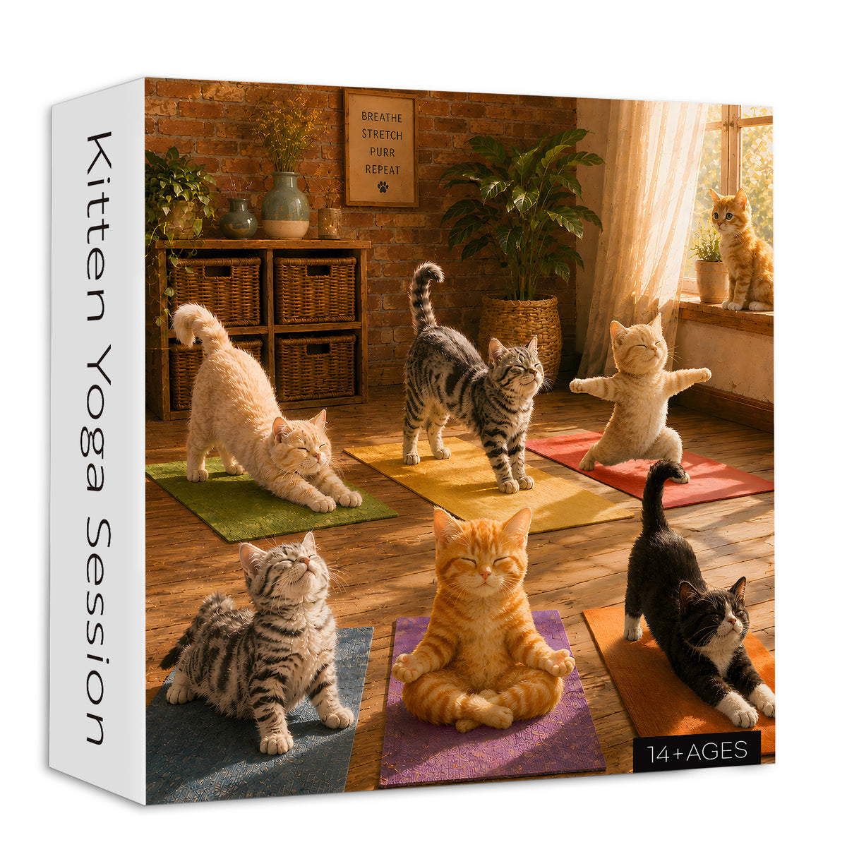 Kitten Yoga Session Jigsaw Puzzle 1000 Pieces
