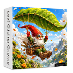 Leaf Gliding Gnome Jigsaw Puzzle 1000 Pieces