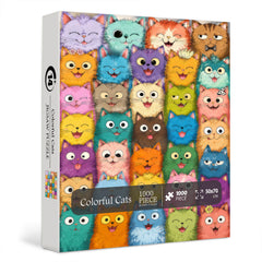 Colorful Cats Jigsaw Puzzle 1000 Pieces