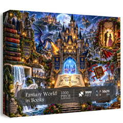 Fantasiewelt in Büchern Puzzle 1000 Teile