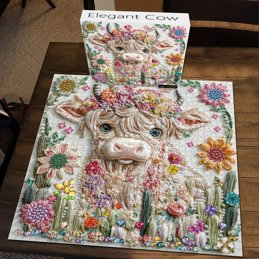 Elegant Cow Jigsaw Puzzles 1000 Pieces