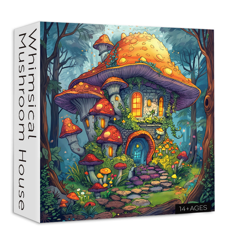 Whimsical Mushroom House Jigsaw Puzzle 1000 Pieces