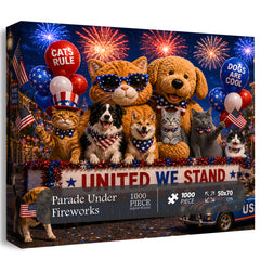 Parade Under Fireworks Jigsaw Puzzle 1000 Pieces