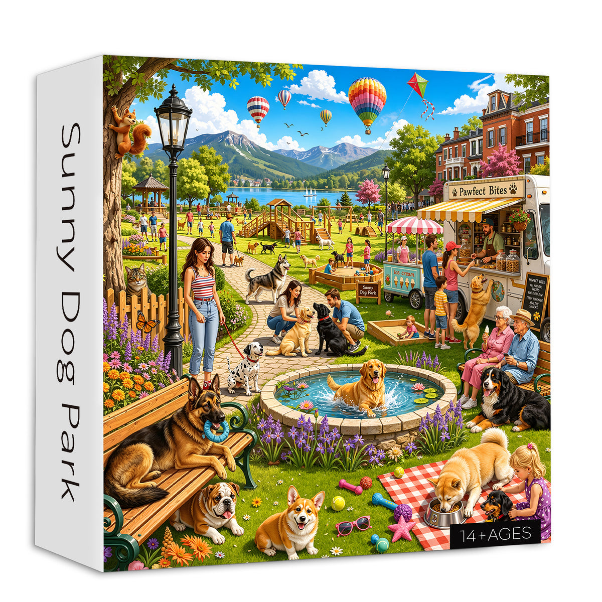 Sunny Dog Park Jigsaw Puzzle 1000 Pieces