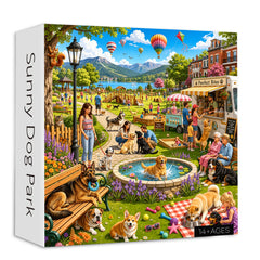 Sunny Dog Park Jigsaw Puzzle 1000 Pieces