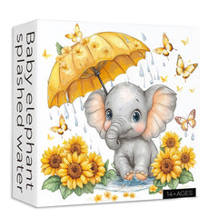 Baby Elephant Splashed Water Jigsaw Puzzles 1000 Pieces