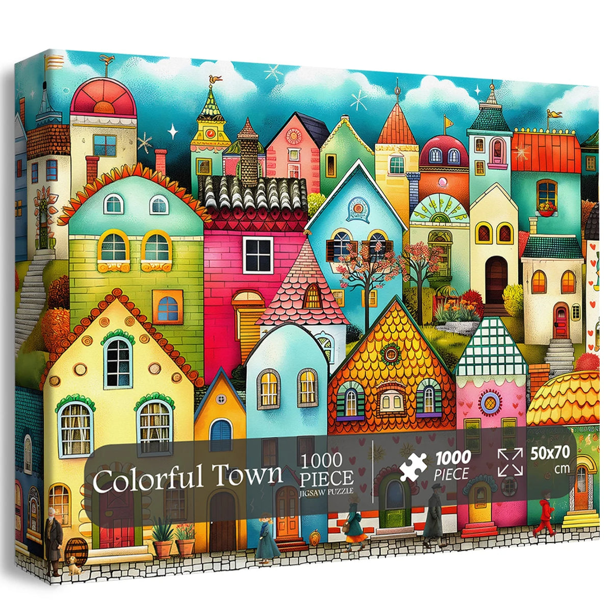 Colorful Town Jigsaw Puzzle 1000 Pieces