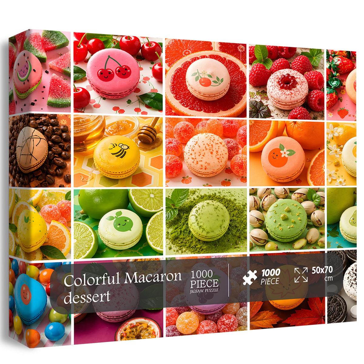 Colorful Macaron dessert Jigsaw Puzzle 1000 Pieces