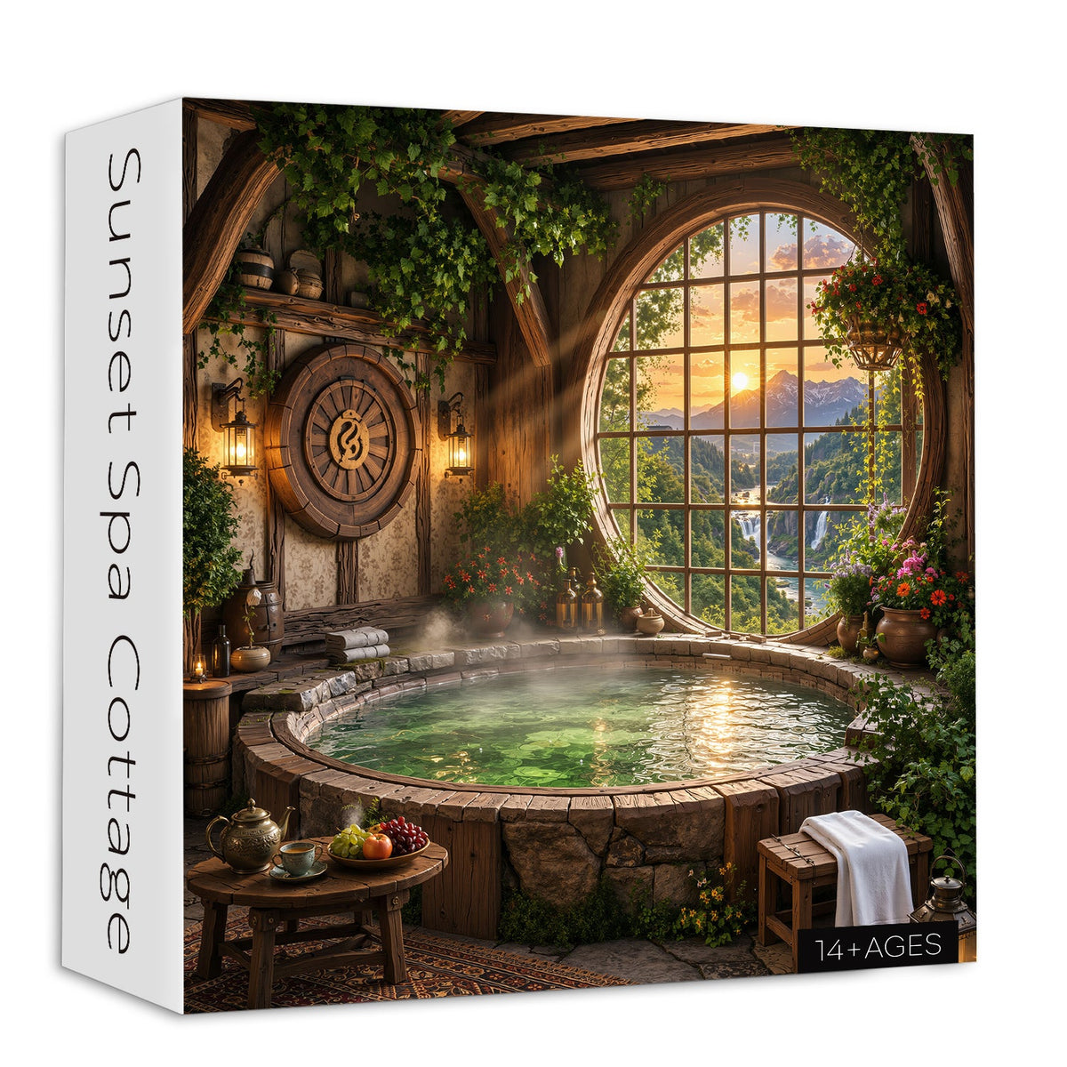 Sunset Spa Cottage Jigsaw Puzzle 1000 Pieces