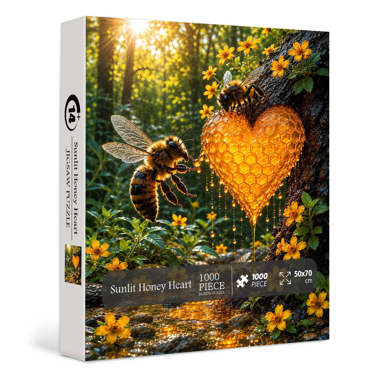 Sunlit Honey Heart Jigsaw Puzzle 1000 Pieces
