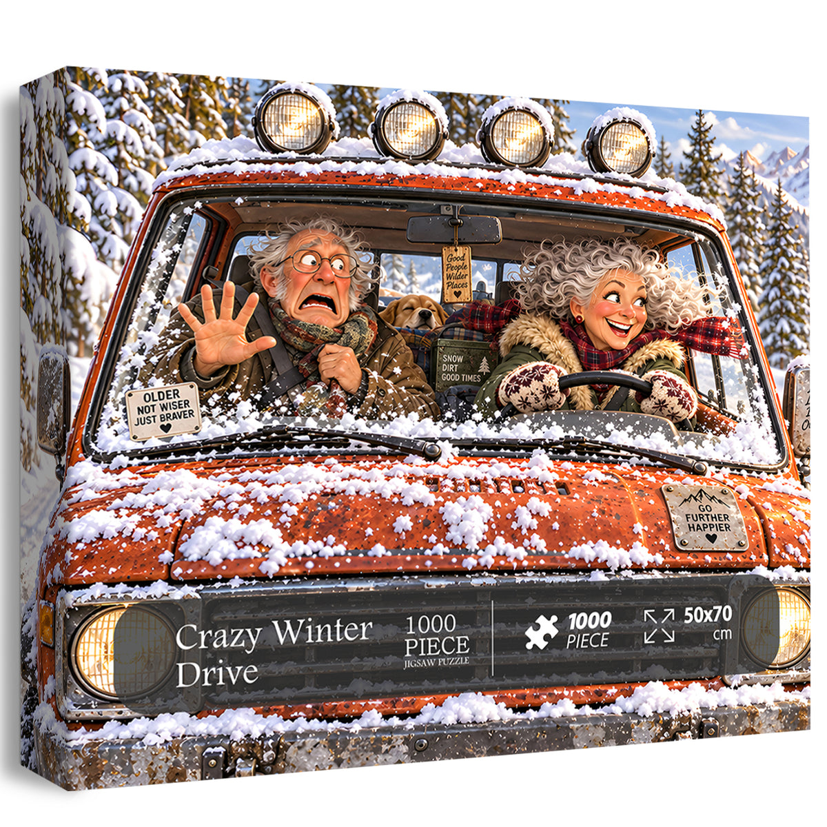 Crazy Winter Drive Jigsaw Puzzle 1000 Pieces