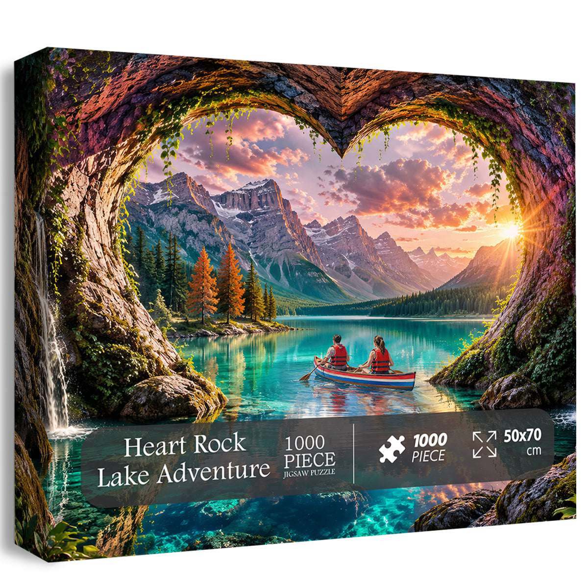 Puzzle Heart Rock Lake Adventure 1000 pezzi