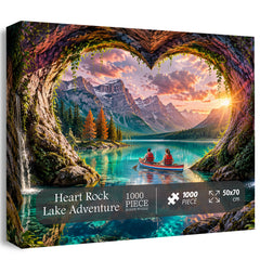 Puzzle Heart Rock Lake Adventure 1000 pezzi
