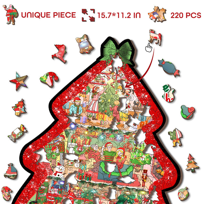 Pickforu® Puzzle Árbol de Navidad 220 Piezas