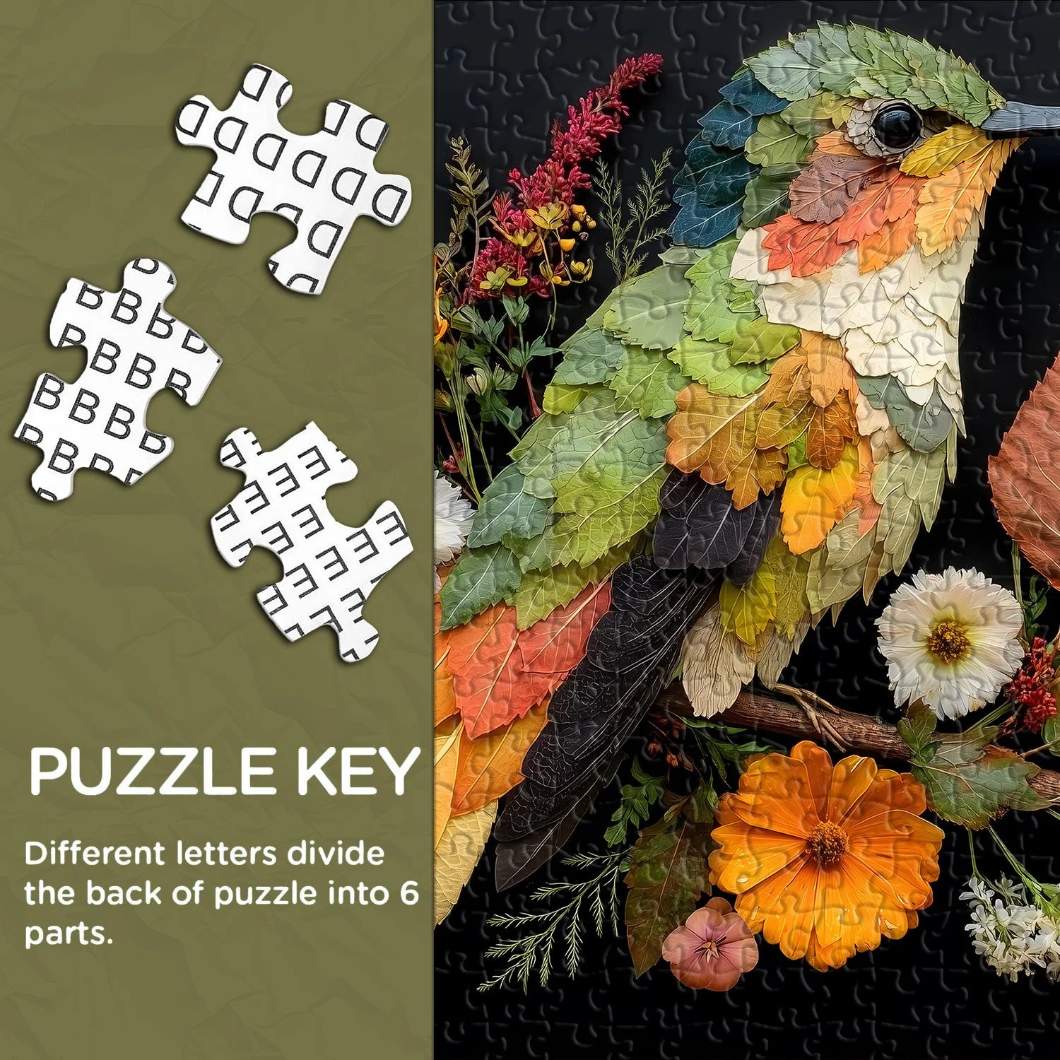 Leaf &Hummingbird Jigsaw Puzzle 1000 Pieces