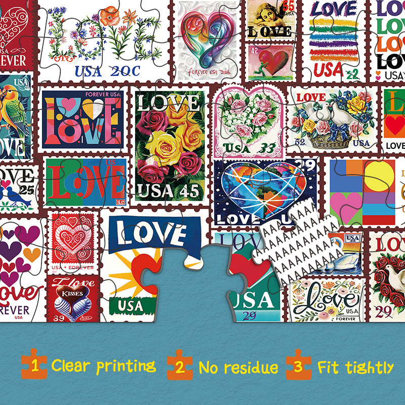 Love Stamps Jigsaw Puzzles 1000 Pieces