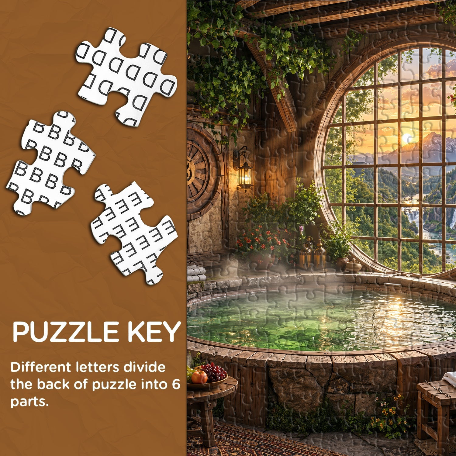 Sunset Spa Cottage Jigsaw Puzzle 1000 Pieces