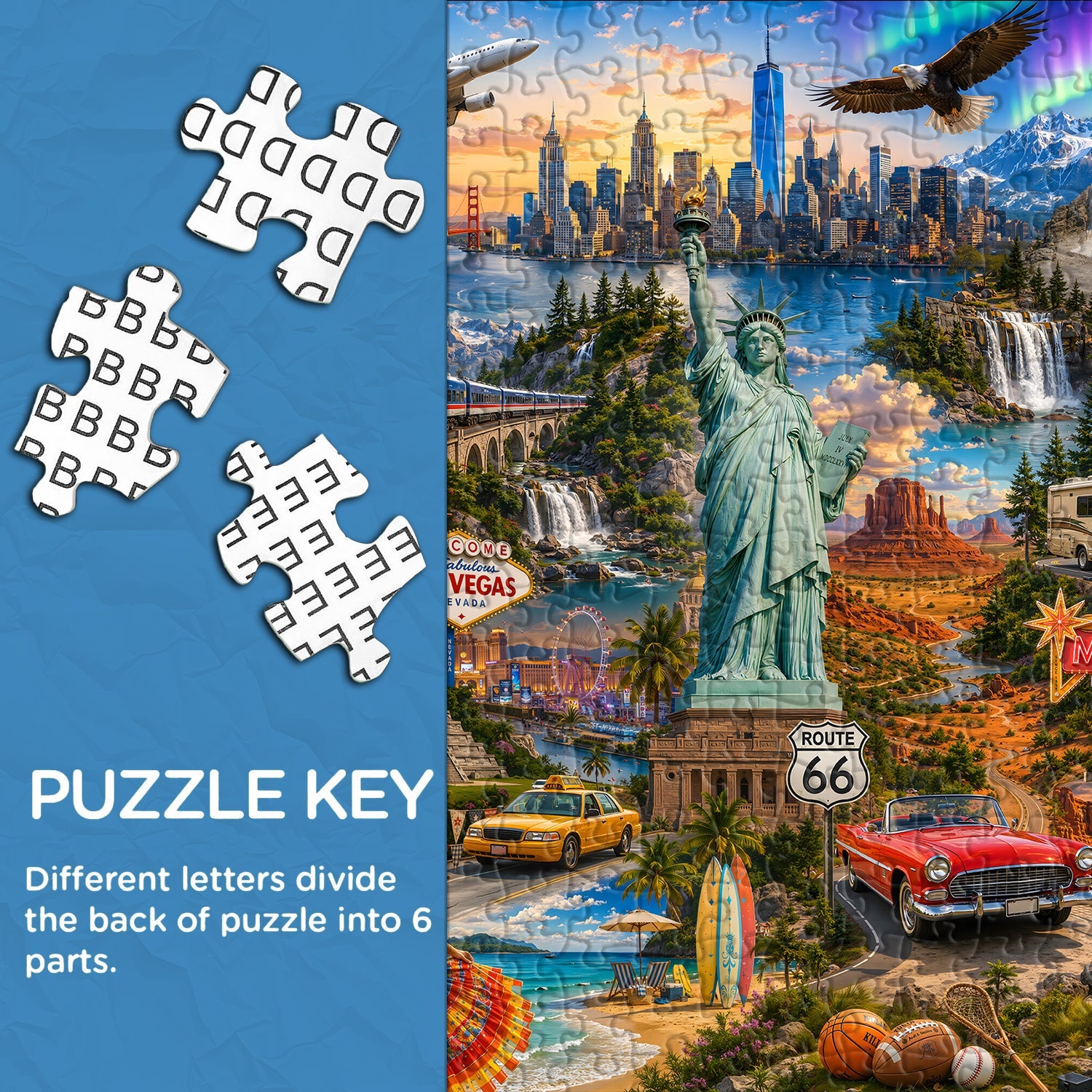 America Landmarks Journey Jigsaw Puzzle 1000 Piece