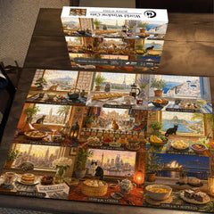 World Window Cats Jigsaw Puzzle 1000 Pieces
