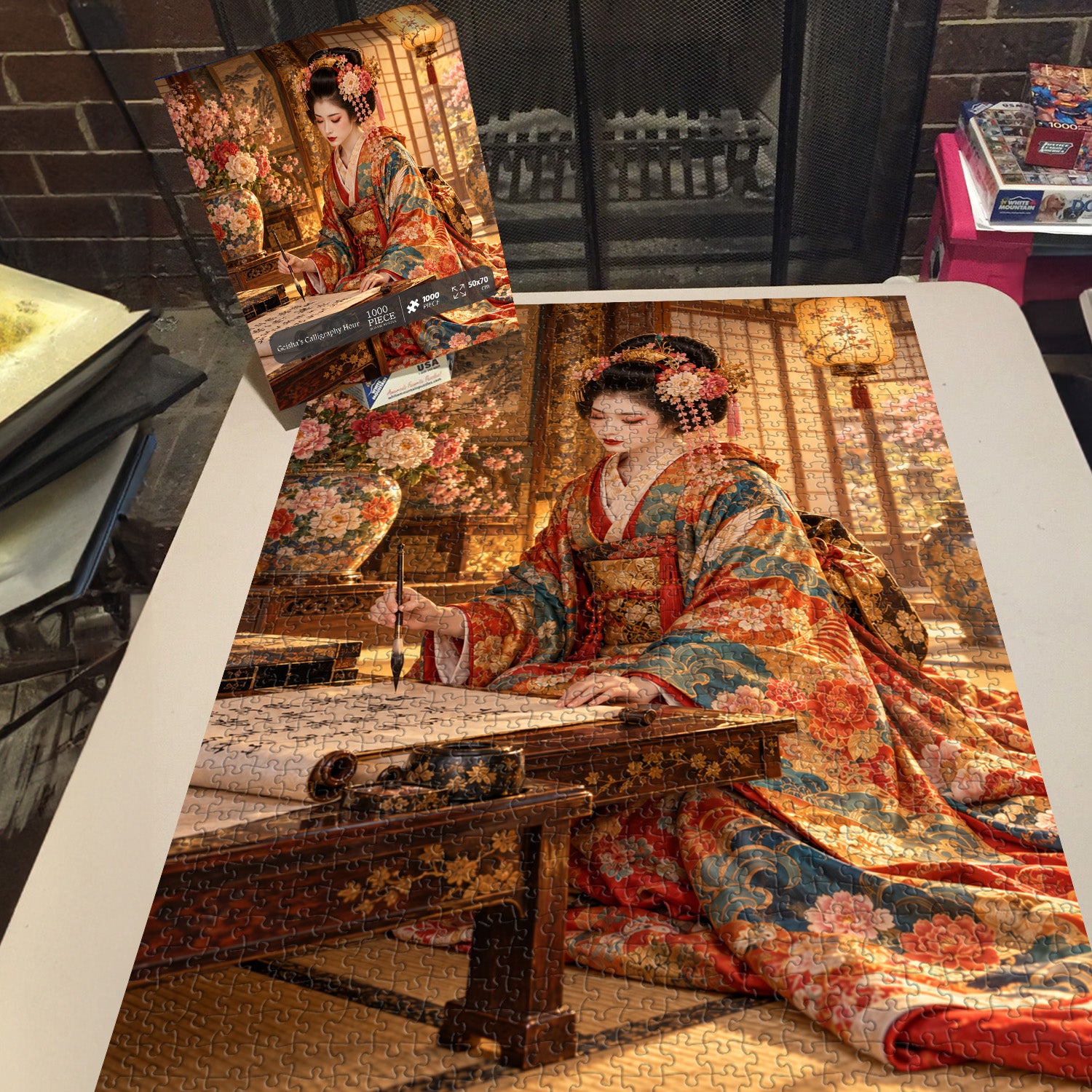Geisha’s Calligraphy Hour Jigsaw Puzzle 1000 Pieces