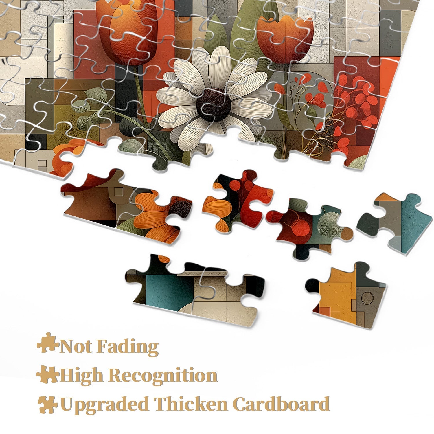 Geometric Floral Rhythm Jigsaw Puzzle 1000 Pieces