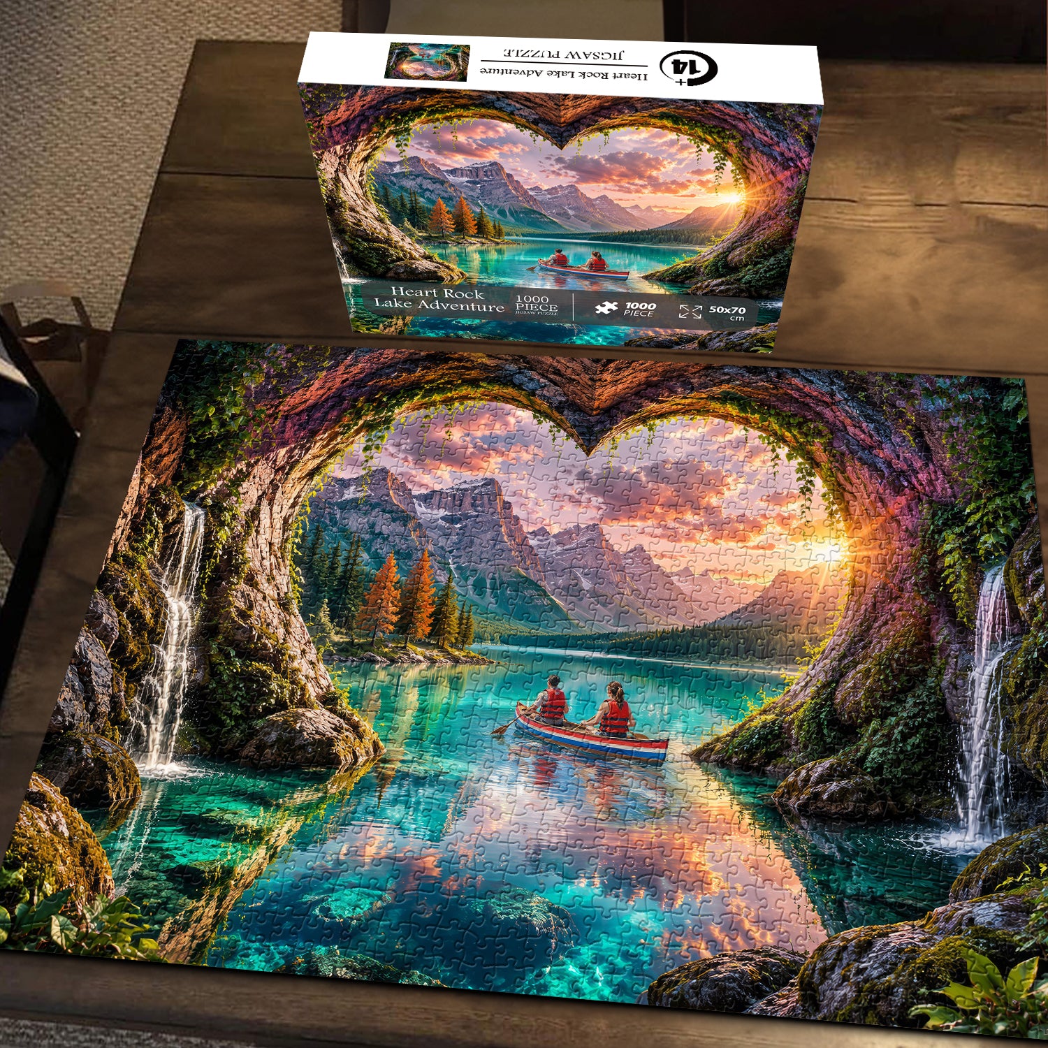 Puzzle Heart Rock Lake Adventure 1000 pezzi