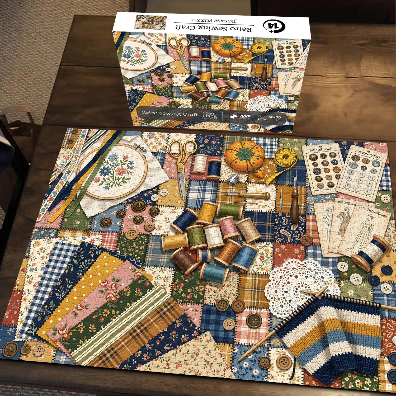 Retro Sewing Craft Jigsaw Puzzle 1000 Pieces