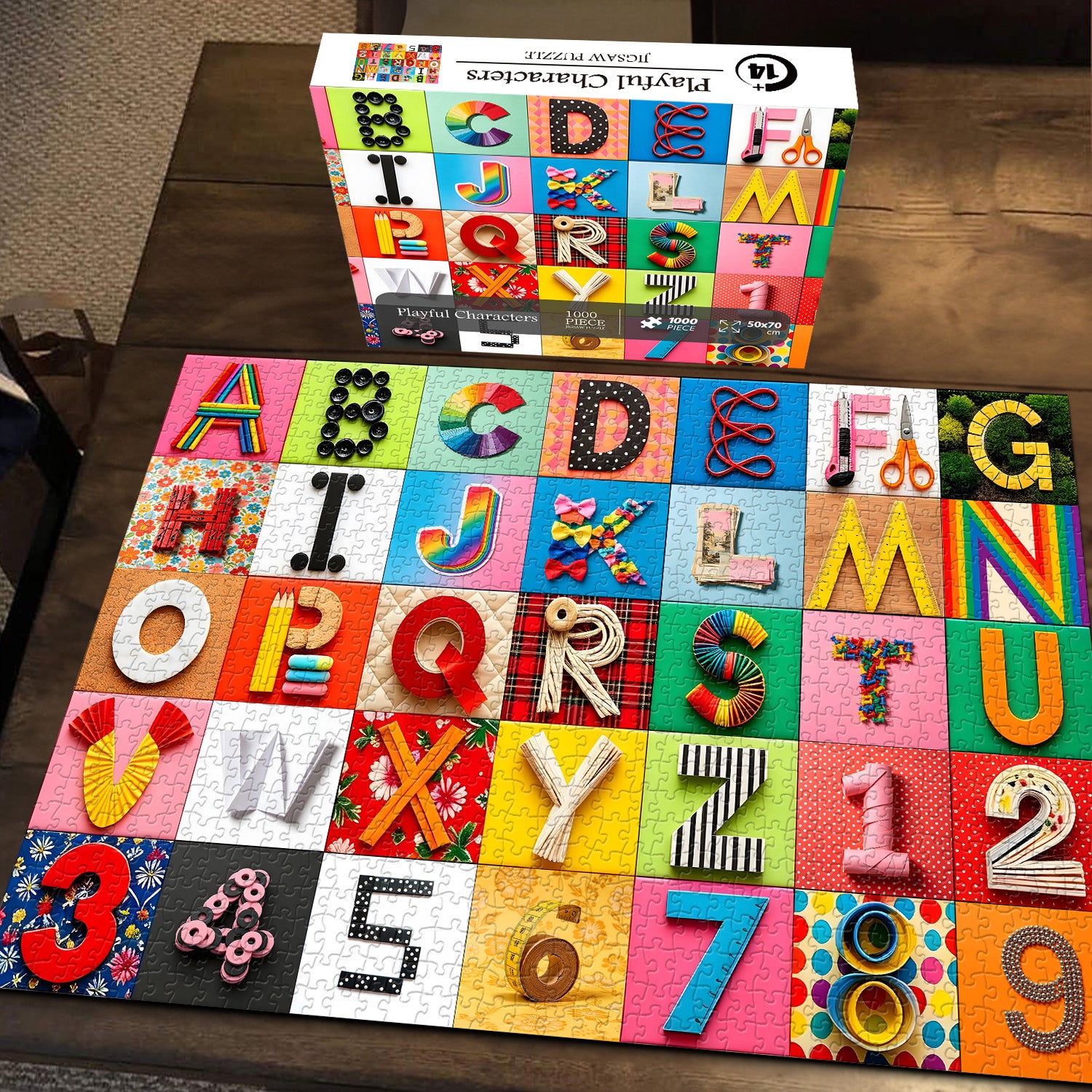 Puzzle con personaggi giocosi, 1000 pezzi