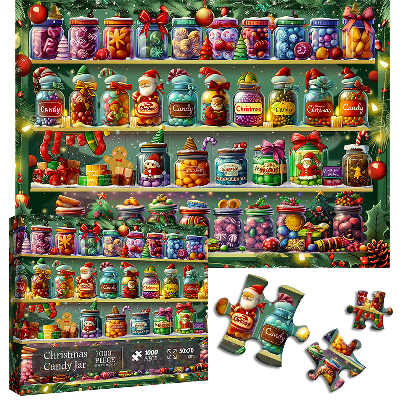 Christmas Candy Jar Jigsaw Puzzles 1000 Pieces