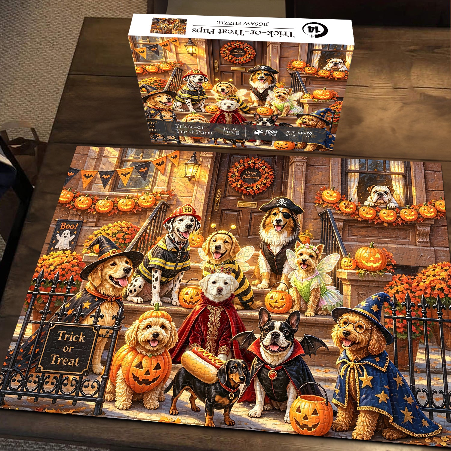 Trick-or-Treat Pups Jigsaw Puzzle 1000 Pieces