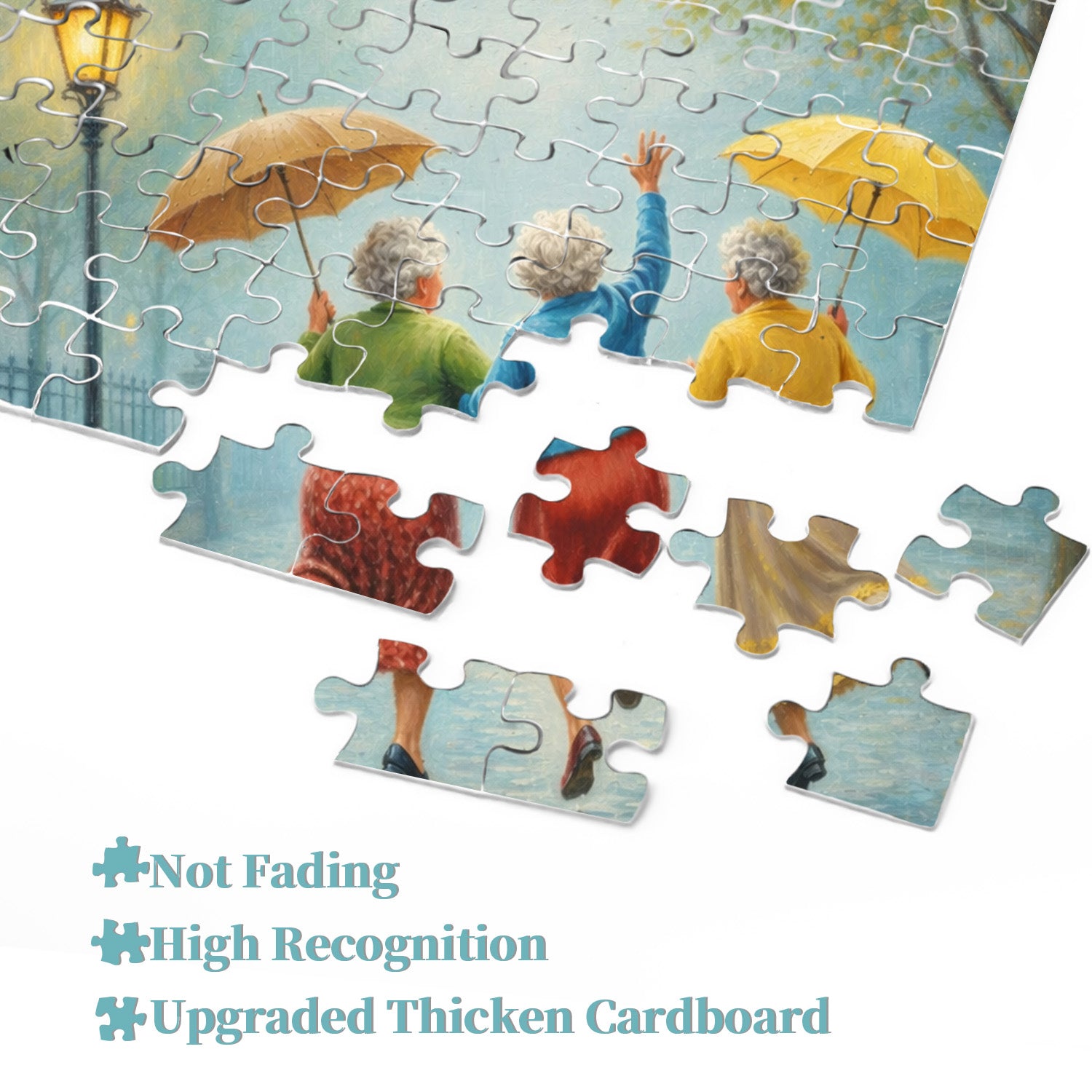 Joyful Rainy Stroll Jigsaw Puzzle 1000 Pieces