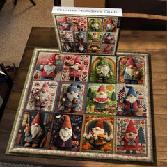 Gnome Holidays Quilt Puzzles Puzzles 1000 pièces