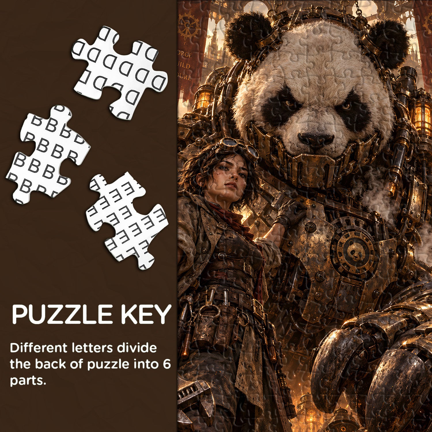 Steel Panda Jigsaw Puzzle 1000 Pieces