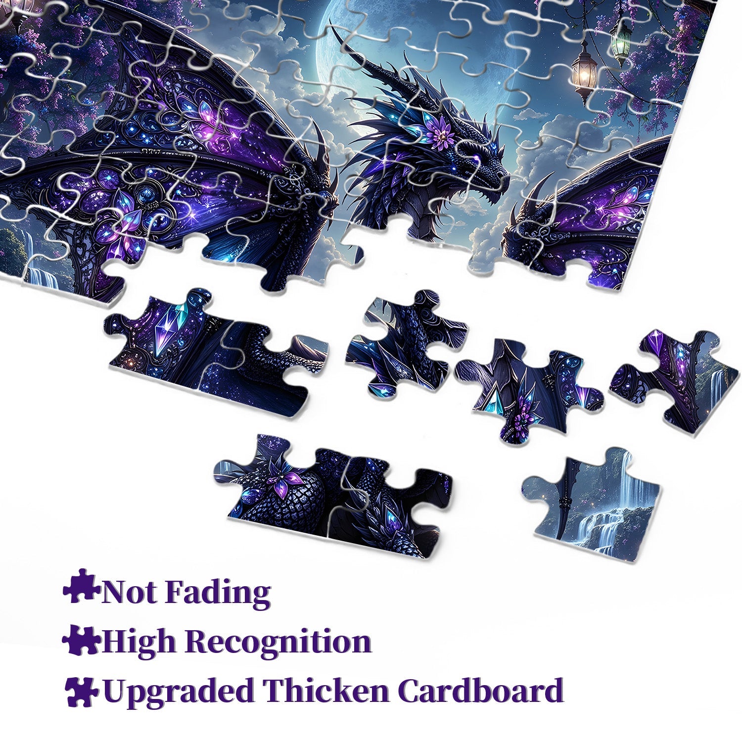 Puzzle Drago Fantasy Viola 1000 Pezzi