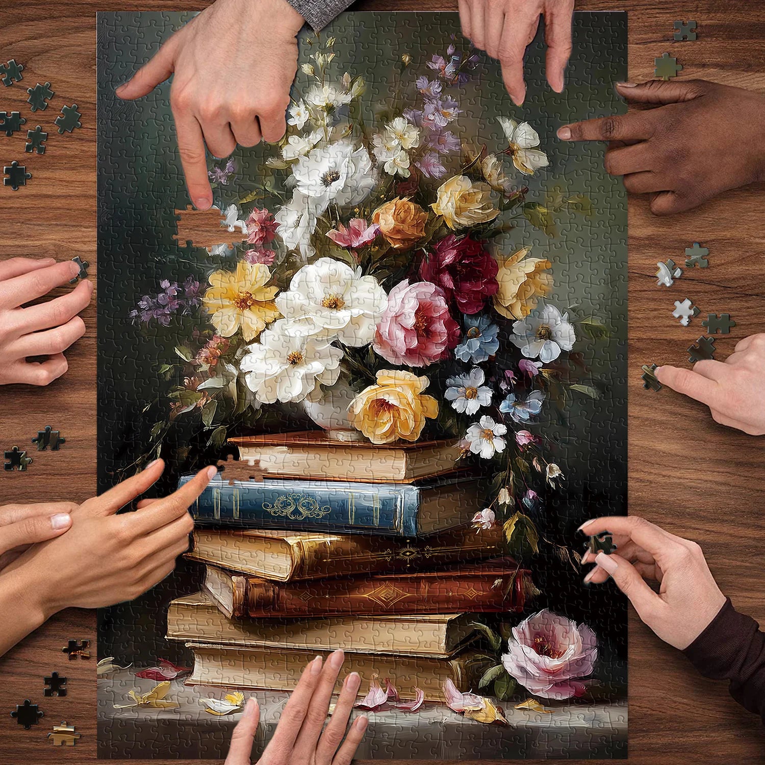 Ancient Book Blossoms Jigsaw Puzzle 1000 Pieces