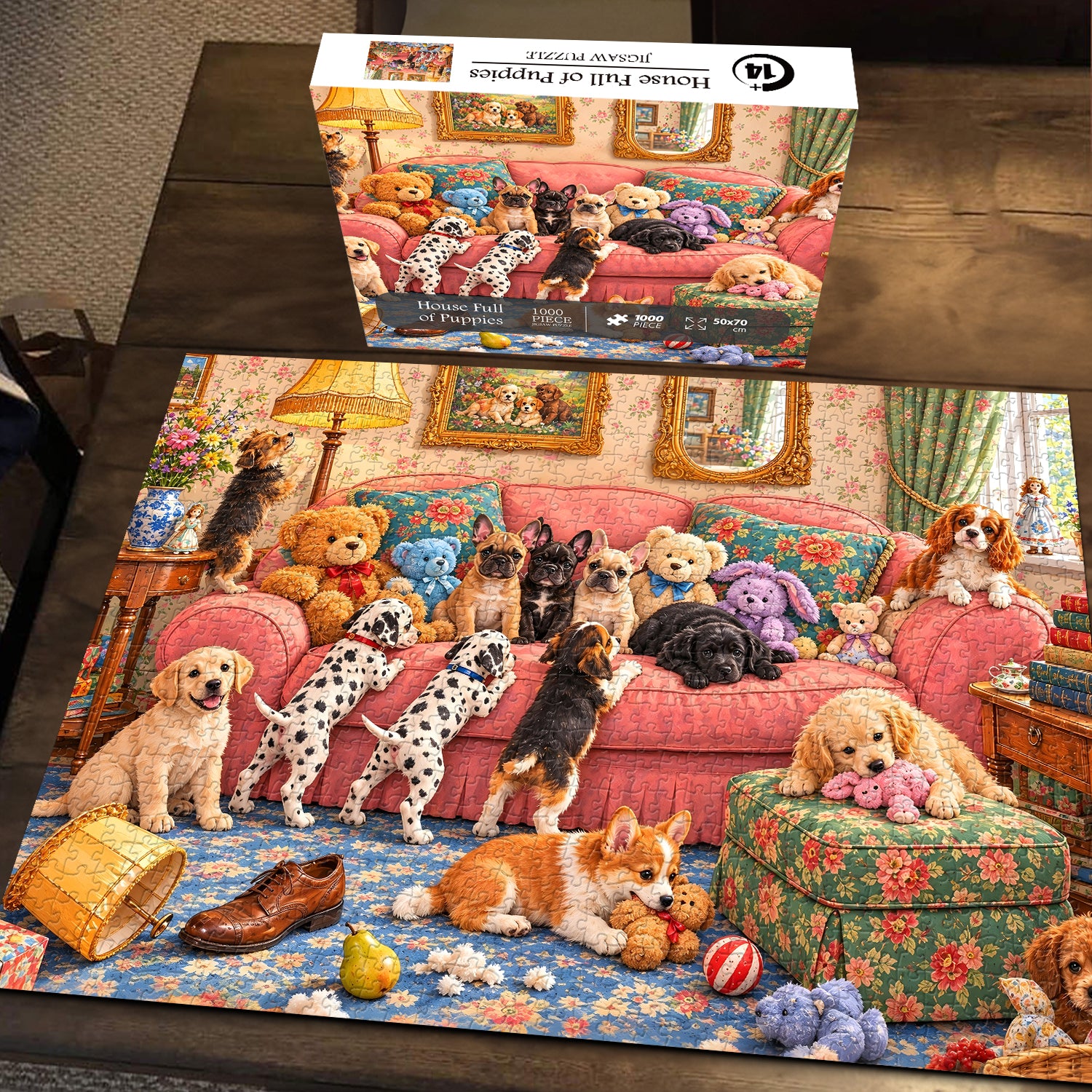 House Full of Puppies Jigsaw Puzzle 1000 Pieces