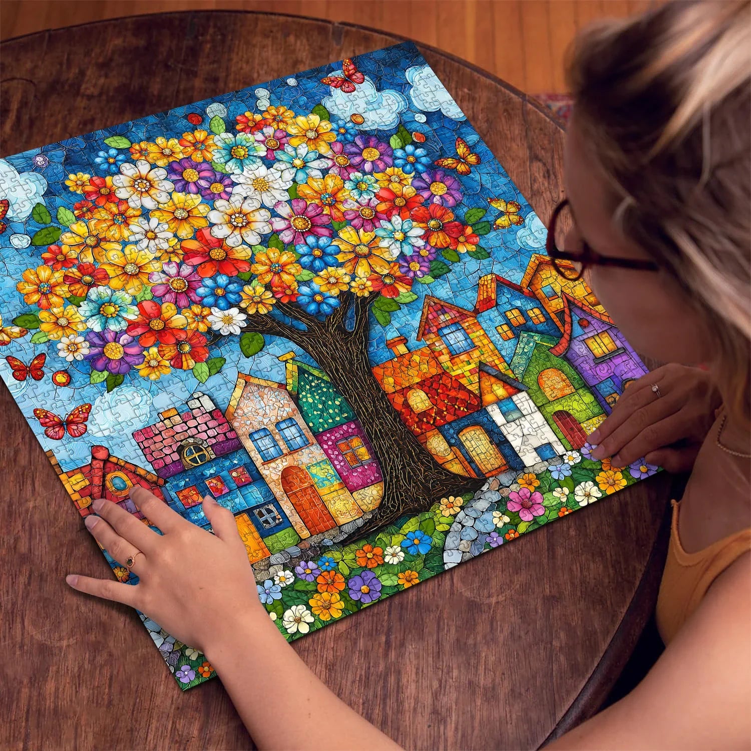 Colorful Village Jigsaw Puzzle 1000 Pieces