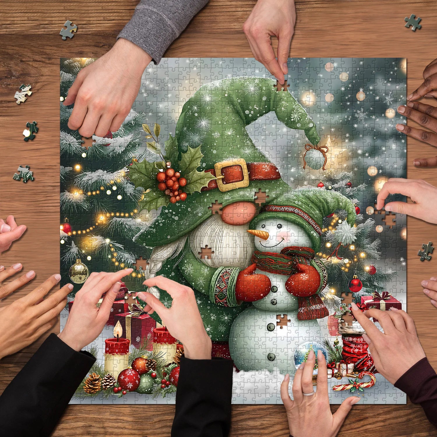 Friend festif de Gnome puzzles 1000 pièces