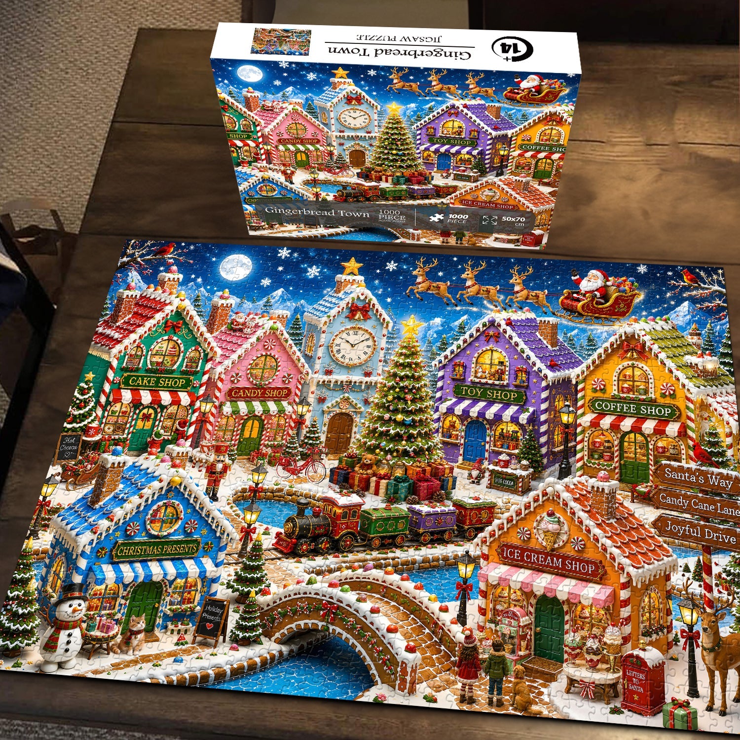 Puzzle della città di pan di zenzero da 1000 pezzi