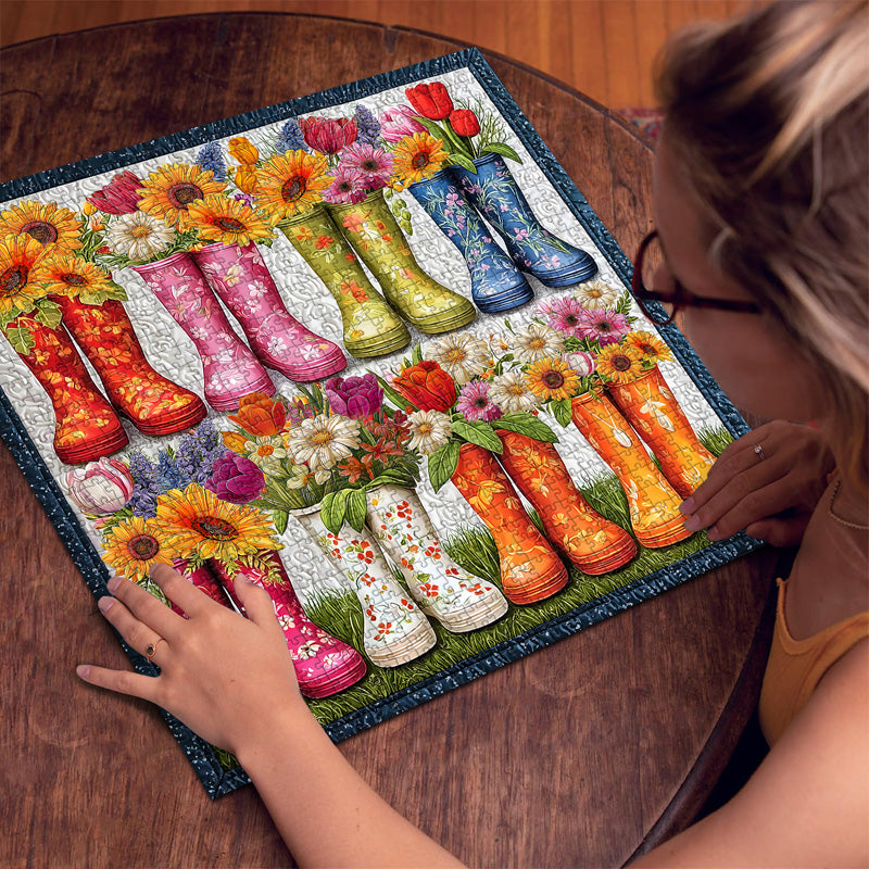 Boots de fleurs puzzle 1000 pièces