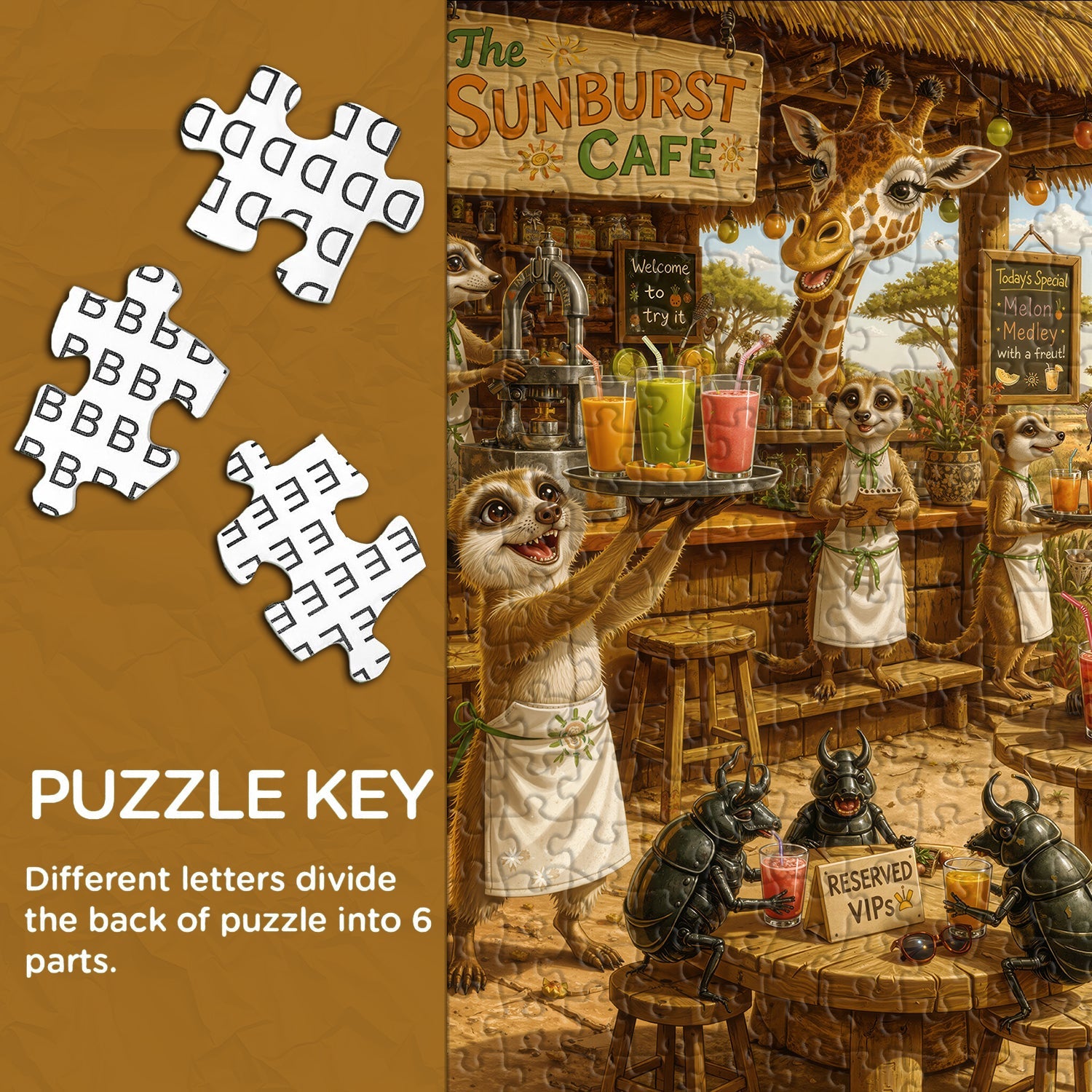 Meerkat Café Jigsaw Puzzle 1000 Pieces
