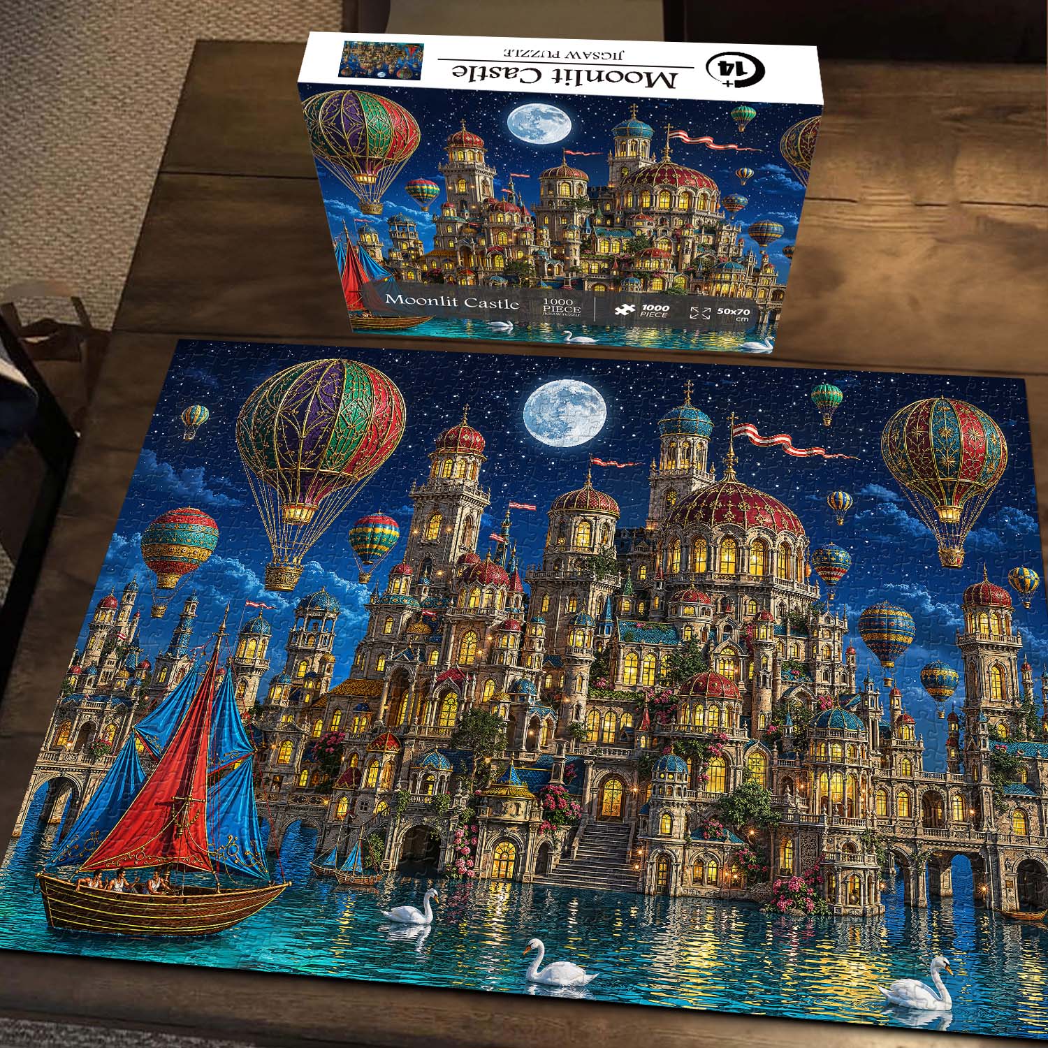 Moonlit Castle Jigsaw Puzzle 1000 Pieces