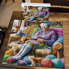 Grandma's Knitting Time Jigsaw Puzzle 1000 Pieces
