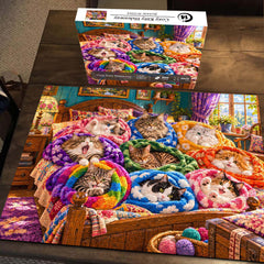 Cozy Kitty Hideaway Jigsaw Puzzle 1000 Pieces